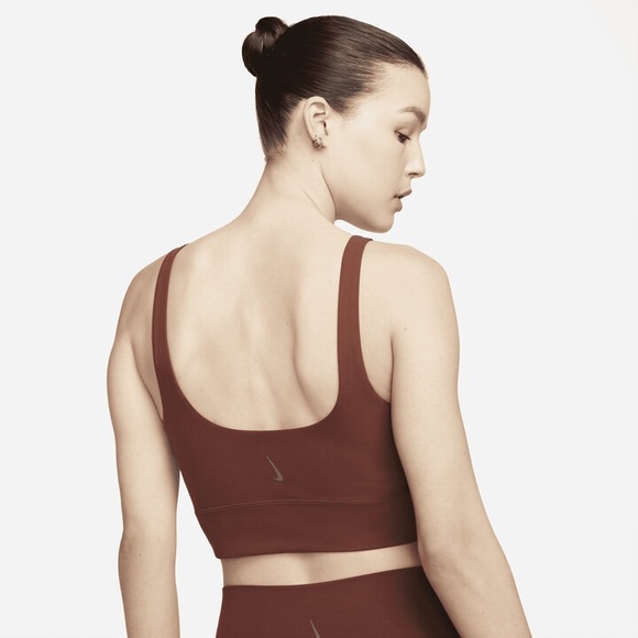 Nike Other - Nike Yoga Lux Infinalon Crop Top Brami in Brown/red Size XS EUC